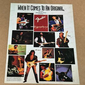 Sambora / Beck / SRV / Collins / Robert Cray - Fender Guitars - 1993 Print Ad